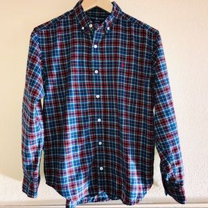 Ralph Lauren Blue Plaid Button Down Shirt …